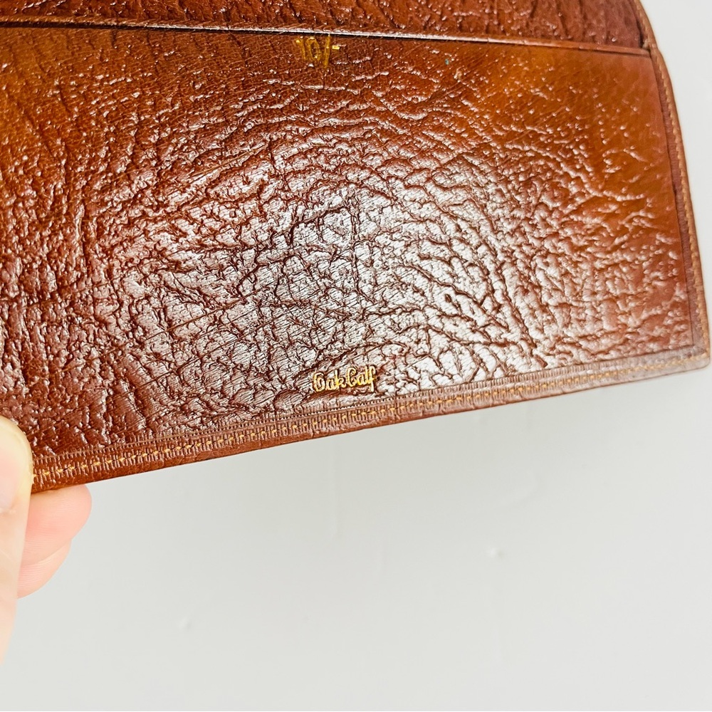 Vintage Leather Wallet + Princess Gardner Key Case Brown Green - Picture 5 of 15